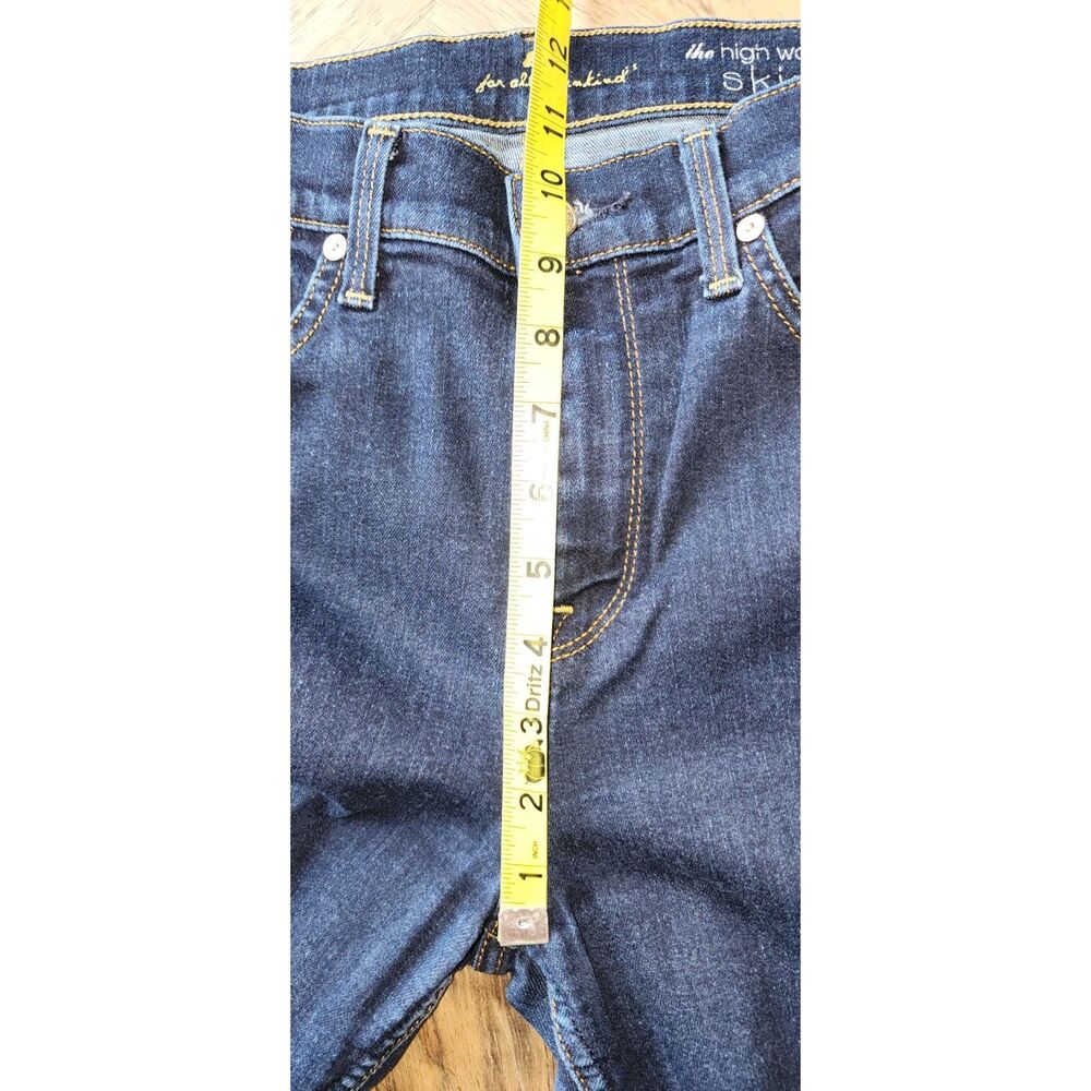 7 For All Mankind the High Waist Ankle Skinny Jeans Sz 28 - Picture 9 of 9
